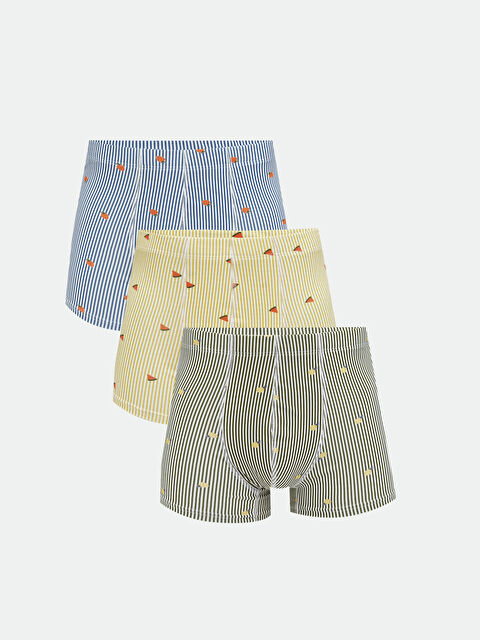 LC WAIKIKI Standart Kalıp Pamuklu Esnek Erkek Boxer 3'lü - S5S255Z8-LQQ
