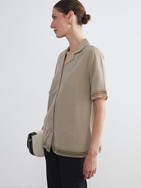 LCW Grace Keten Karışımlı Kadın Gömlek - S5S281Z8-D2T