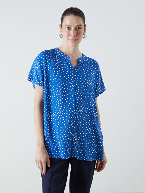 LCW Grace Kaçık Yaka Puantiyeli Bluz - S5S283Z8-LQR