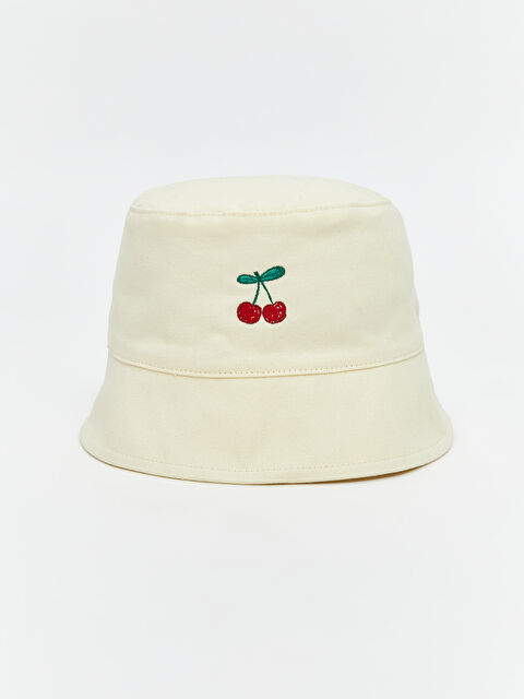 LCW STEPS Kiraz Nakışlı Kız Bebek Bucket Şapka - S5S286Z1-FDQ