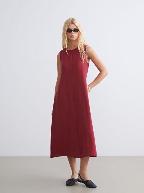 XSIDE Bisiklet Yaka Modal Karışımlı Elbise - S5S339Z8-EXC