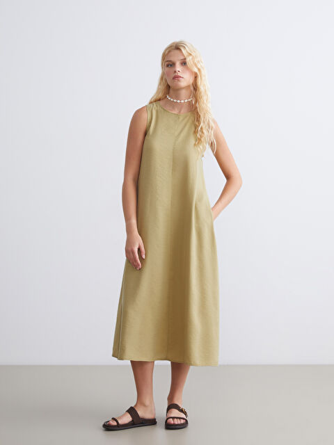 XSIDE Bisiklet Yaka Modal Karışımlı Elbise - S5S339Z8-Q9Y