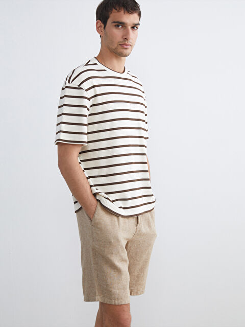 LCW Vision Bisiklet Yaka Çizgili Penye Erkek Tişört - S5S378Z8-LEX