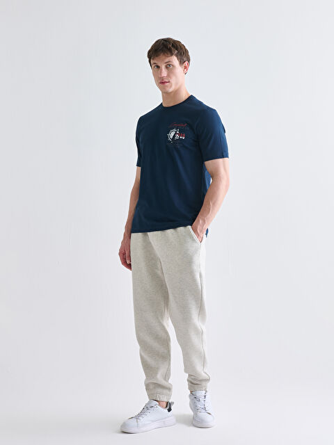 LCWAIKIKI Classic Bisiklet Yaka Baskılı Penye Erkek Tişört - S5S394Z8-DWP