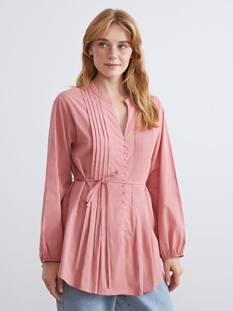 LCW Modest Kaçık Yaka Pileli Bluz - S5S434Z8-DTG