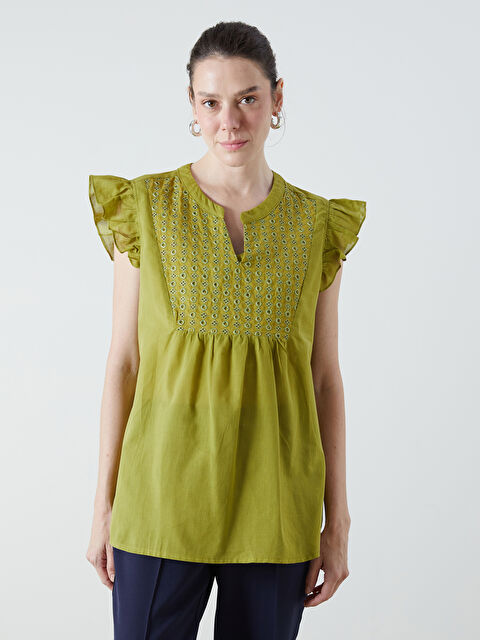 LCW Grace Kaçık Yaka Nakışlı Bluz - S5S456Z8-12N