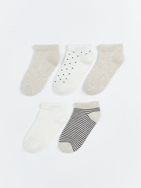 LCW baby Baskılı Kız Bebek Patik Çorap 5'li - S5S474Z1-D2Y