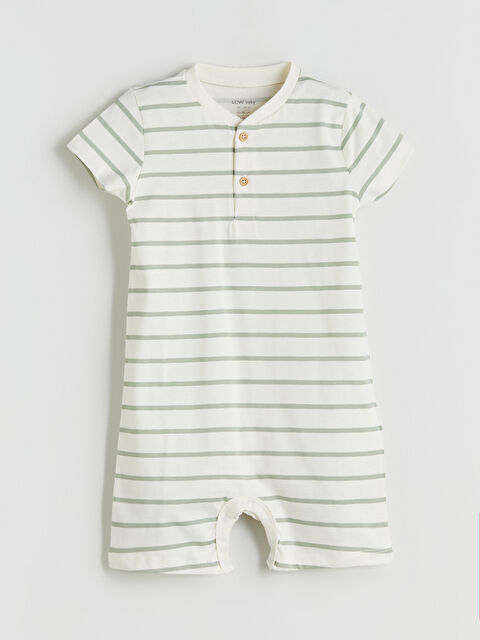 LCW baby V Yaka Çizgili Erkek Bebek Tulum - S5S504Z1-LRA
