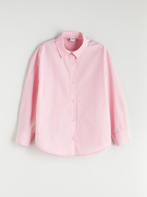 LCW Kids Basic Uzun Kollu Kız Çocuk Gömlek - S5S509Z4-8QQ