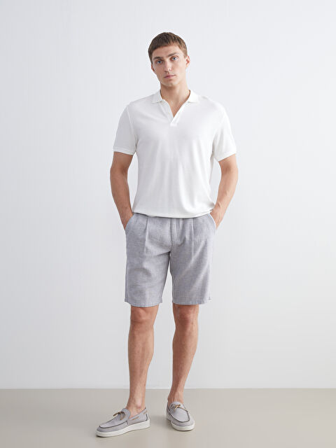 LCW Vision Standart Kalıp Keten Karışımlı Erkek Şort - S5S534Z8-KAV