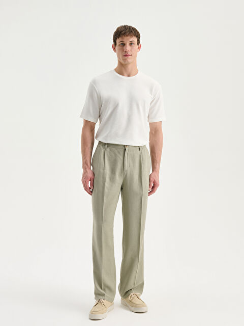 LCW Vision Rahat Kalıp Keten Karışımlı Erkek Pantolon - S5S585Z8-YL7