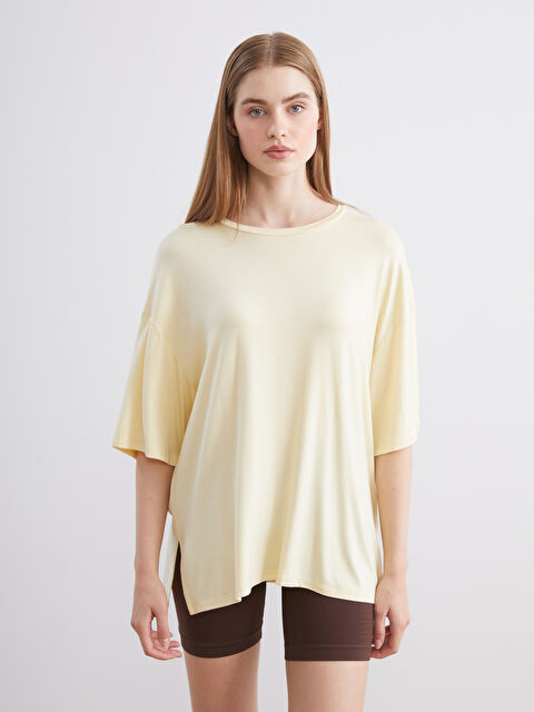 KOOR SPORT Bisiklet Yaka Kadın Spor Tişört - S5S663Z8-FDQ