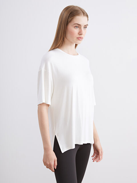 KOOR SPORT Bisiklet Yaka Kadın Spor Tişört - S5S663Z8-Q6K