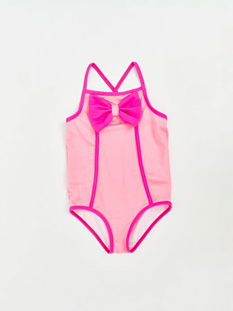 LCW baby Kare Yaka Fiyonk Detaylı Kız Bebek Mayo - S5S716Z1-DXF