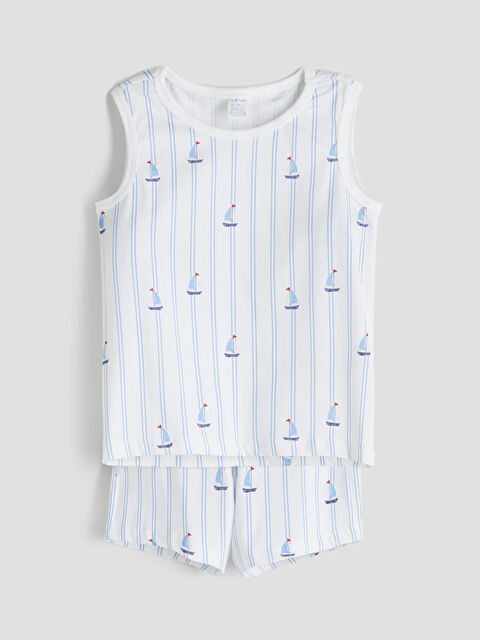 LCW baby Bisiklet Yaka Erkek Bebek Atlet ve Şort 2'li - S5S726Z1-LRA