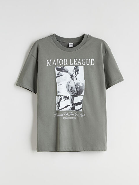 LCW Kids Bisiklet Yaka New York Baskılı Erkek Çocuk Tişört - S5S728Z4-8TR