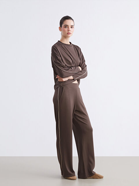 Natuvera Beli Lastikli Geniş Paça Kadın Eşofman Altı - S5S729Z8-ZZ0