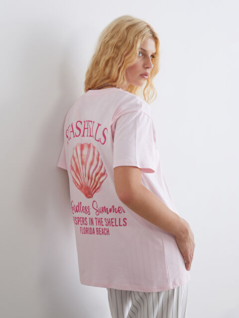 XSIDE Bisiklet Yaka Baskılı Kadın Tişört - S5S774Z8-YFZ