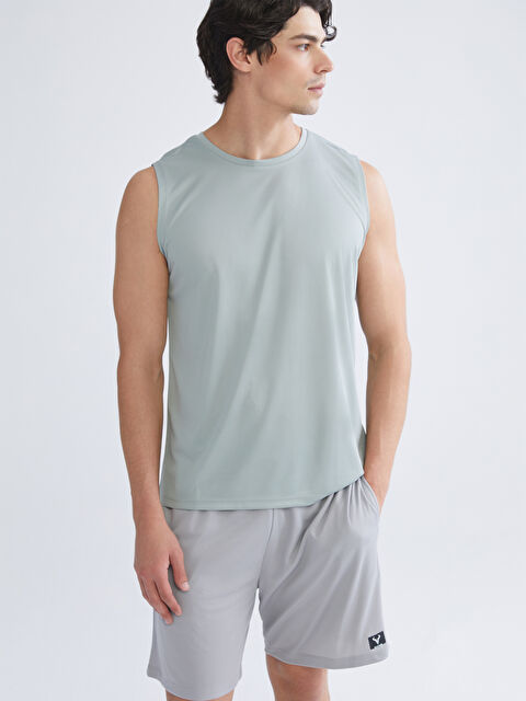 XSIDE ACTIVE Bisiklet Yaka Erkek Kolsuz Tişört - S5S856Z8-GD2