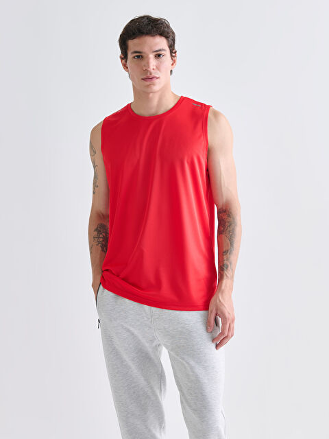 XSIDE ACTIVE Bisiklet Yaka Erkek Kolsuz Tişört - S5S856Z8-GZX