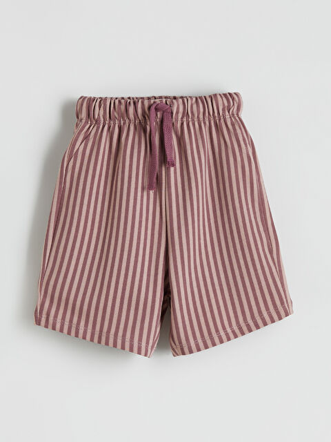 LCW Kids Beli Lastikli Çizgili Erkek Çocuk Şort