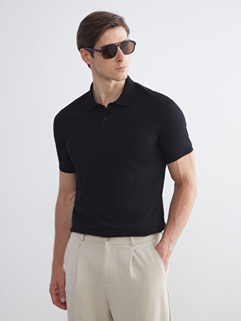 LCWAIKIKI Classic Polo Yaka Penye Erkek Tişört - S5S884Z8-CVL