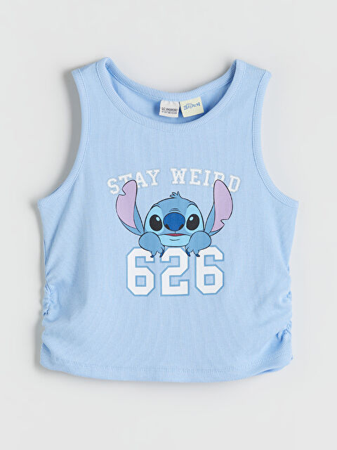 LCW Kids Bisiklet Yaka Stitch Baskılı Kız Çocuk Crop Atlet - S5S950Z4-YTE