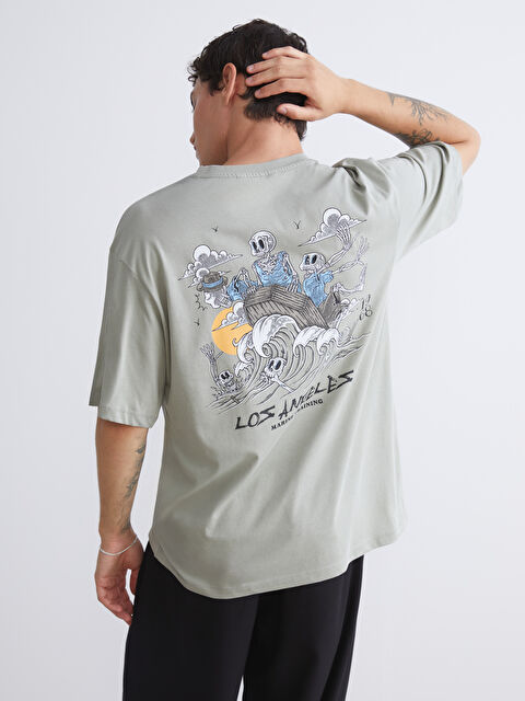 XSIDE Bisiklet Yaka Baskılı Penye Erkek Tişört - S5SA58Z8-Z6C