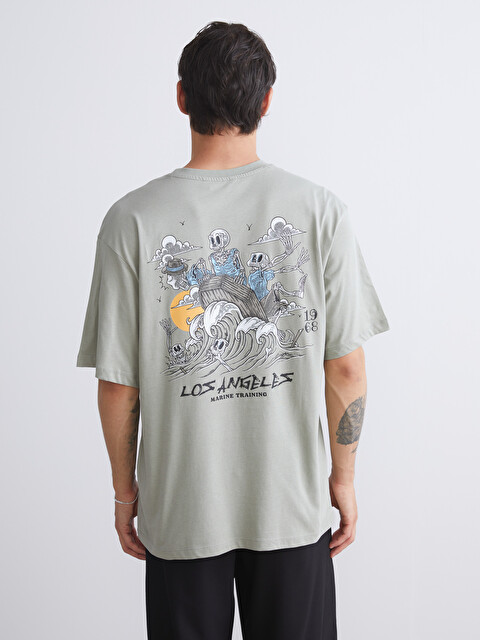 XSIDE Crew Neck Printed Jersey Men's T-Shirt - S5SA58Z8-Z6C | LC