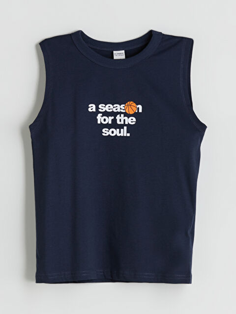 LCW Kids Bisiklet Yaka Baskılı Erkek Çocuk Atlet - S5SA85Z4-V28