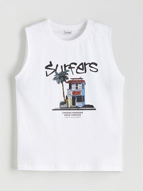 LCW Kids Bisiklet Yaka Baskılı Erkek Çocuk Atlet - S5SA86Z4-Q6K