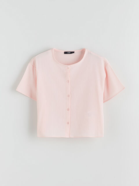 LCW Kids Bisiklet Yaka Dokulu Kız Çocuk Gömlek - S5SB03Z4-DTV