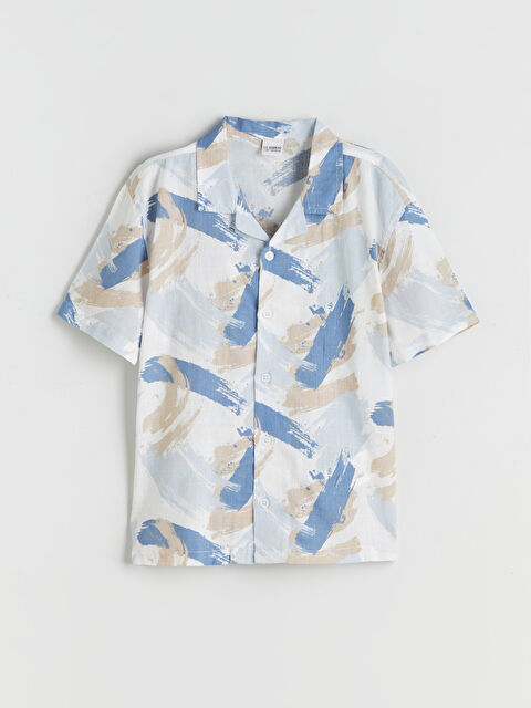 LCW Kids Desenli Kısa Kollu Erkek Çocuk Gömlek - S5SB06Z4-LQQ