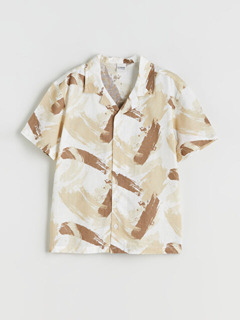 LCW Kids Desenli Kısa Kollu Erkek Çocuk Gömlek - S5SB06Z4-LQY