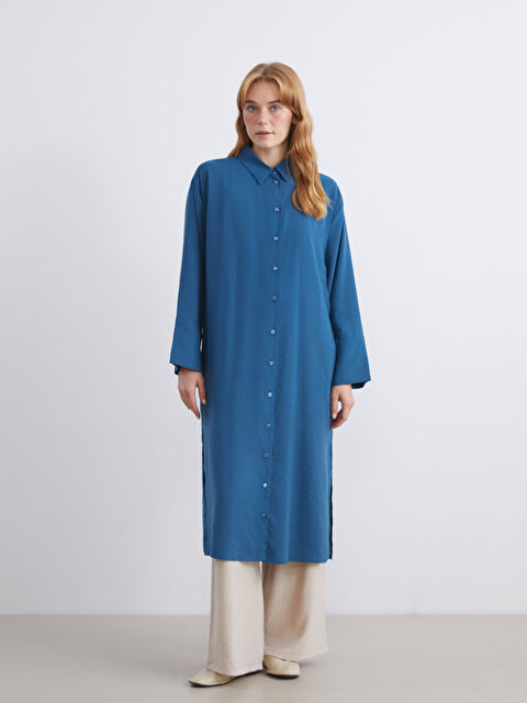 LCW Modest Modal Karışımlı Oversize Kadın Gömlek Tunik - S5SB23Z8-JRH