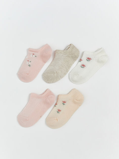 LCW baby Desenli Kız Bebek Patik Çorap 5'li - S5SB37Z1-JM1