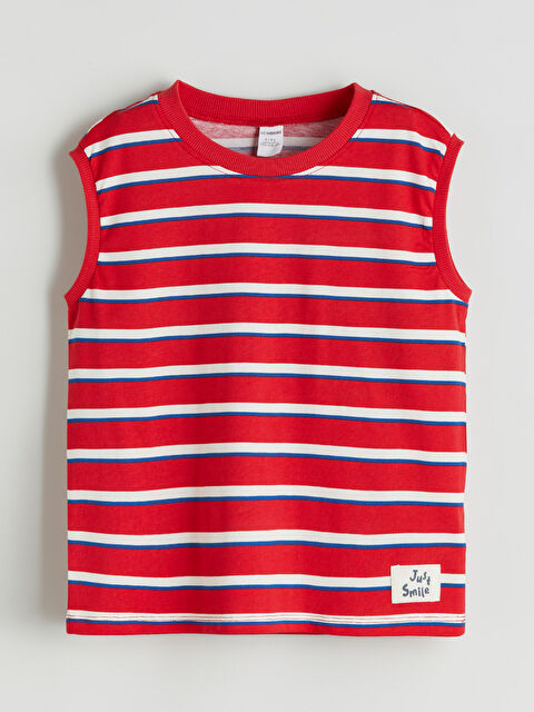 LCW Kids Bisiklet Yaka Çizgili Erkek Çocuk Atlet - S5SB53Z1-LJE