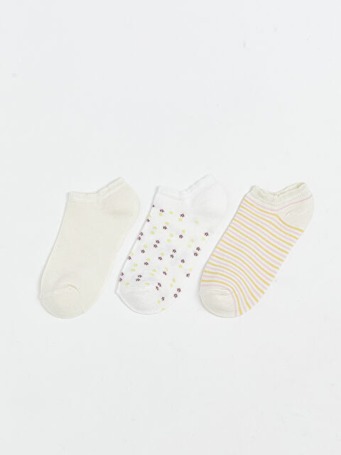 LCW ECO Desenli Kadın Patik Çorap 3'lü - S5SB86Z8-M0T