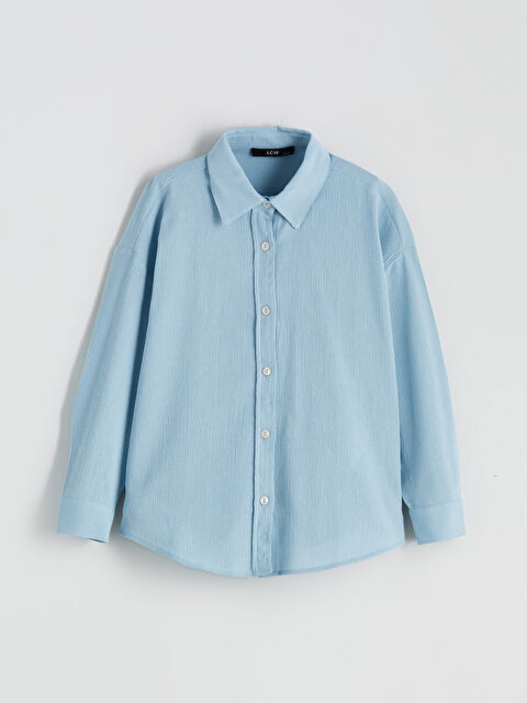 LCW Kids Uzun Kollu Kız Çocuk Dokulu Gömlek - S5SC12Z4-8UX