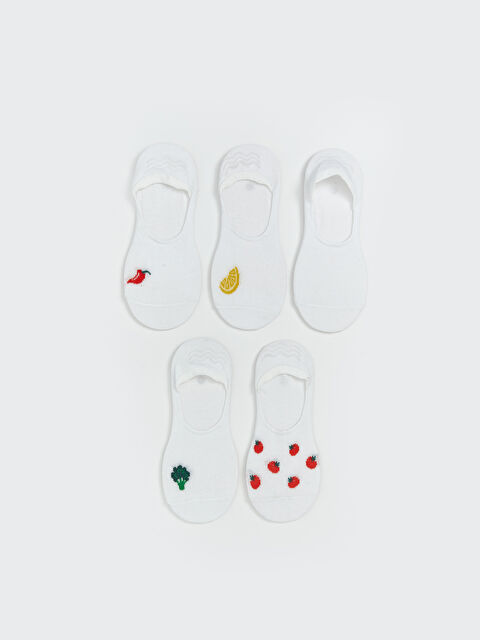 LCW DREAM Baskılı Kadın Babet Çorap 5'li - S5SC16Z8-FFB