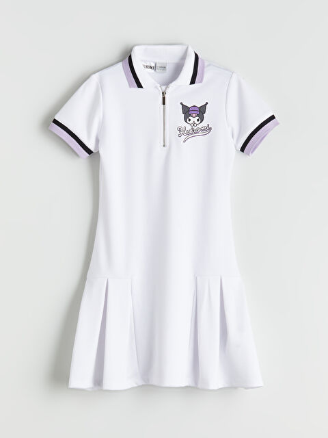 LCW Kids Polo Yaka Kuromi Baskılı Kız Çocuk Elbise - S5SC54Z4-Q6K