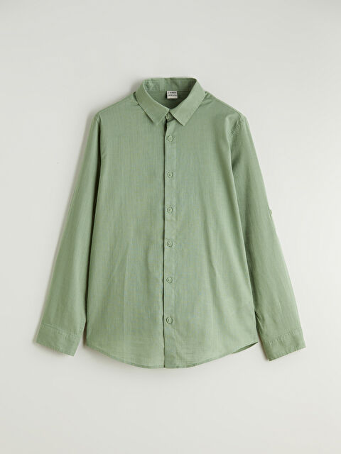 LCW Kids ბაზისური გრძელმკლავიანი ბიჭების პერანგი - S5SE51Z4-GX7