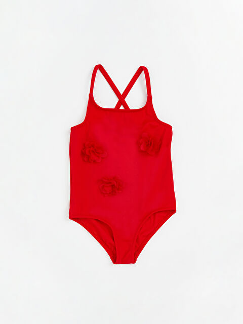 LCW Kids UV Korumalı Çiçekli Kız Çocuk Mayo - S5SE72Z1-HMW