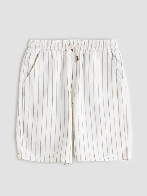 LCW Kids Beli Lastikli Çizgili Erkek Çocuk Şort - S5SF12Z4-LEX
