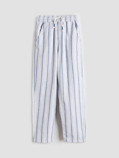 LCW Kids Beli Lastikli Çizgili Erkek Çocuk Pantolon - S5SF15Z4-LGS
