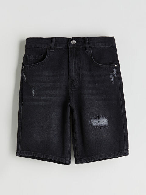 LCW Kids Yırtık Detaylı Erkek Çocuk Jean Şort - S5SG10Z4-326