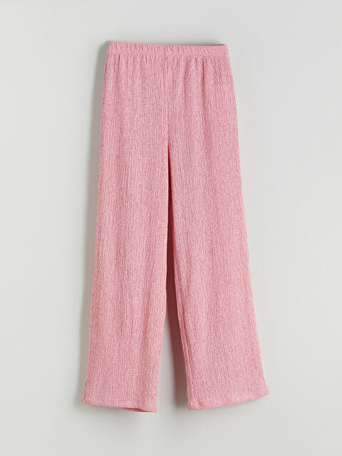 LCW Kids Beli Lastikli Dokulu Kız Çocuk Pantolon - S5SH75Z4-G1W