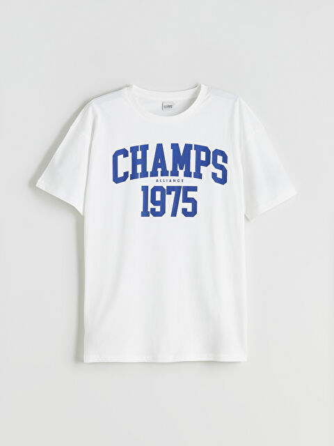 LCW Kids Bisiklet Yaka Baskılı Erkek Çocuk Tişört - S5SI43Z4-R9J