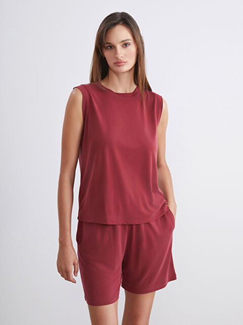 Soulife Bisiklet Yaka Kadın Atlet - S5SI56Z8-CRT