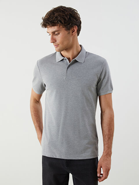 LCWAIKIKI Classic Polo Neck Short Sleeve Pique Men's T-Shirt - W40808Z8-DCR